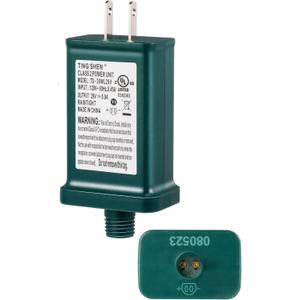 Enhon 29V LED Power Supply, UL Certification LED Transformer Replacement Class 2 Power Supply, Low Voltage Transformer US Plug Adapter for Christmas Tree Light, Green, Left Positive(TS-26WL29V)