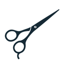 Barber Scissors Kit5.5In Black and Silver Barber Scissors 6CR Flat Scissors