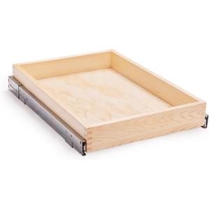 Mulush 20W x 21D x 3H Soft Close Slide Out Wood Drawer Organizer for Kitchen, (Cabinet Width>20.5 inches for Bottom Assembly, Width= 20 inches for Side Assembly)