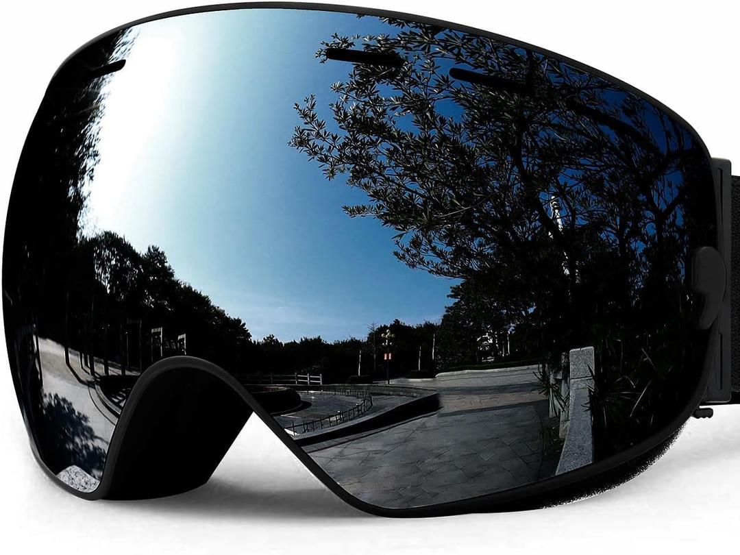 SPOSUNE Ski Goggles Over Glasses - Snow Goggle for Men Women Youth Snowboard Skiing - UV400 Anti-Fog Snowmobile Goggles (Sg-003-gray)