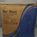 VECELO Bar Stools,  Adjustable Barstool,Swivel Counter Stool with Upholstered Seat,Steel Bistro Pub Chairs, Curved Line Backrest, Set of 2