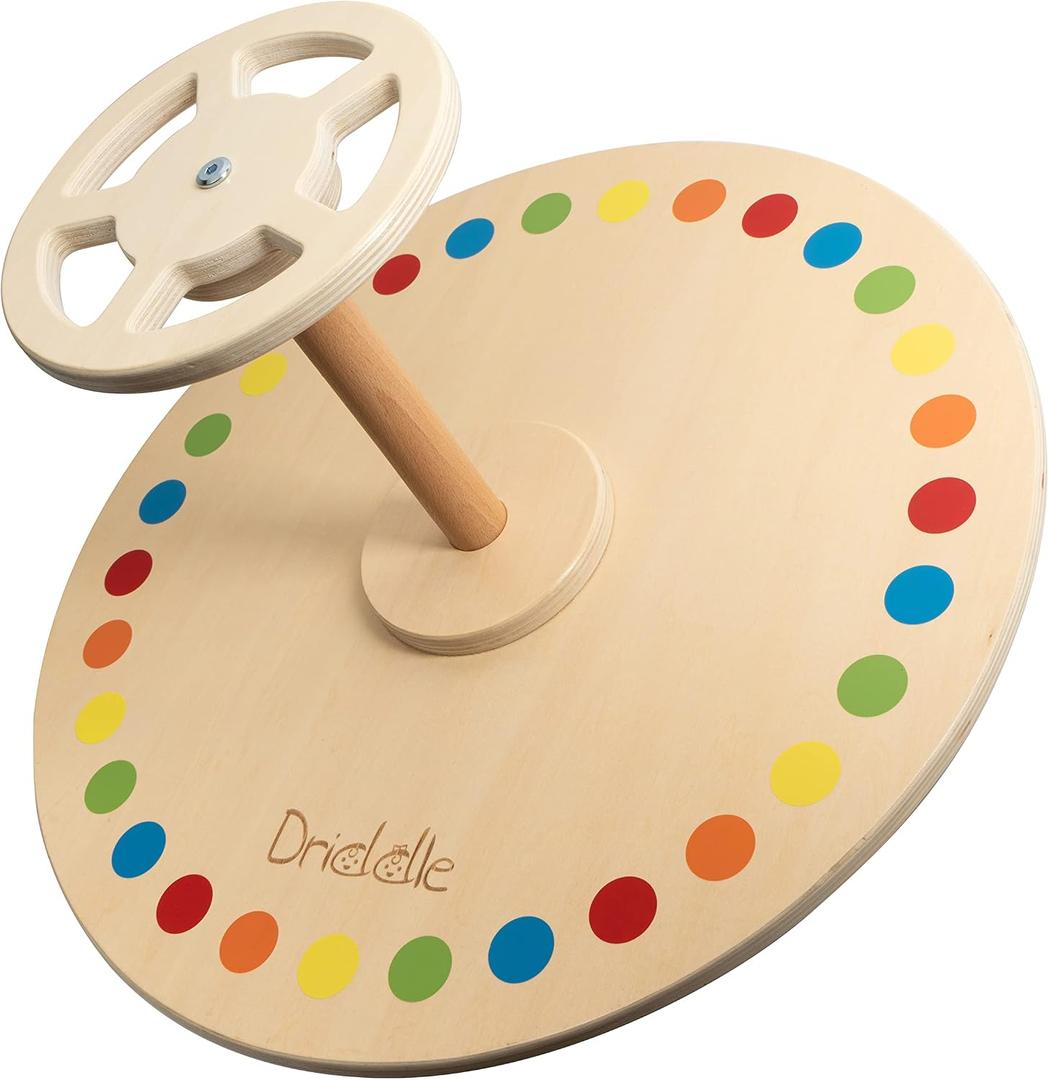 Wooden Spinner Seat - Sit and Spin - Bigger Size - Classic Spinning Activity Toy for Toddlers & Kids All Ages (Patent Pending), Extra Large