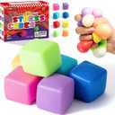 24 Pack Squishy Fidget Toys Bulk, Soft Stress Cube Ice Cube Fidget, Fidget Cubes Stress Balls, Slow Rising Squishy Stress Relief Toys for Kids Adults, Classroom Fidgets, Party Favors, Squishies