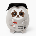 DolliBu Sloth Graduation Plush Toy - Snug-Mooshies Sloth Graduation Stuffed Animal Dress Up with Graduation Cap with Tassel - Reward Celebration Grad Gift - 10 Inch