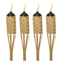 4 Pack - Weather Resistant Luau Bamboo Torches