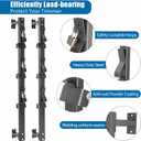 Trimmer Rack, 3 Place Heavy Duty Weedeater Rack for Walls, Open and Enclosed Trailers with Locks, Black Steel