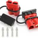 BUNKER INDUST 175A 1/0AWG Battery Quick Connect Wire Harness Plug Kit Battery Cable Quick Connect Disconnect Plug for Winch Auto Car Trailer Driver Electrical Devices,2 Pcs,Red