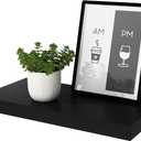 WELLAND 12" Deep Floating Wall Shelf, Black Floating Shelf Display Floating Shelf, 23.62" L x 11.81" D x 2" T, Deeper Than Others, Black