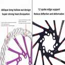 YBEKI 2-Pack Bike Disc Brake Rotor (160/180/203mm) CNC-Machined / 12 Bolts - 6-Hole Lightweight Stainless Steel Rotors with Heat Dissipation Holes for MTB/Road/BMX Bikes (Red)