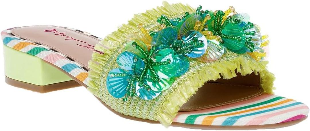 Betsey Johnson Women's Peyten Slide Sandal (Green)