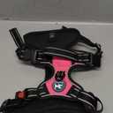 PoyPet No Pull Dog Harness, No Choke Front Lead Dog Reflective Harness, Adjustable Soft Padded Pet Vest with Easy Control Handle for Small to Large Dogs(Pink, Medium)