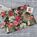 Red Flowers Dish Drying Mats for Kitchen Counter, Blossom Floral Large Mat Dishes Microfiber Diatom Mud Rack Drainer Pad Washable Absorbent Dry 18×24 Inch Coffee Bar Decor Coffee Station Accessories