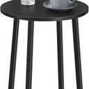 HOOBRO Side Table, Round End Accent Table with Sturdy Metal Frame, 15.7"D x 15.7"W x 21.7"H
