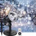 Christmas Projector Lights Outdoor, Snowflake Projector Lights with Wireless Remote Control for Christmas Decorations Lights New Year Party