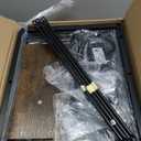 Huuger 4-Tier Bakers Rack with Reversible Power Outlet, 23.6 Inch Microwave Stand, Kitchen Coffee Bar, with Top Shelf, 6 S Hooks, Rustic Brown