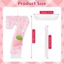 2 x Pink Number Candles Strawberry Birthday Candle 7th Birthday Cake Topper Cupcake Decorations for Girls and Women Strawberry Party Decor Anniversary Celebrations Supplies Favors