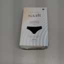 Saalt EveryWear Cotton Brief - Leakproof Period Underwear - Mid-Rise, Full Coverage Womens Underwear - Reusable & Washable - Replaces 3 Pads or 4 Tampons - X-Small, Volcanic Black