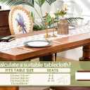 Vetableclothlve White Lace Table Runner, Summer Daisy Wildflower Table Runners 60Inches Doilies for Furniture,Brunch Buffet Decorations,Wedding Party Table Dector