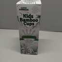 Grow Forward Bamboo Kids Cups with Lids and Straws - 10oz Drinking Cups for Kids with Childproof Twist Lids & Silicone Straws - Eco Friendly, BPA Free, Non Toxic & Dishwasher Safe - Arctic