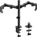 HUANUO Dual Monitor Mount for 2 Monitors up to 32 inches, Heavy Duty Dual Monitor Stand Holds up to17.6lbs, Dual Monitor Arm with Height Adjustable Tilt Swive Rotate, VESA Hole 75mm or 100mm