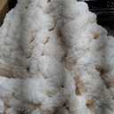 L'AGRATY Chunky Knit Blanket Throw: 80''x90'' Chenille Chunky Knitted Throw Blanket for Bed Couch - Handmade Thick Big Cable Knit Blanket - Large Chunky Crochet Rope Blanket for Home Decor(Ivory)