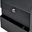 Mail Boss Locking Steel Suggestion Box Key Drop Box, Black