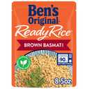 BEN'S ORIGINAL Ready Rice Brown Basmati Rice, Easy Side Dish, 8.5 oz Pouch, BB Date 01 2027