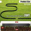 20FT-6pcs Galvanized Steel Landscape Edging, 40" x 8" Metal Garden Border, Hammer-in Lawn Edging for Landscaping, Lawn Edge for Garden, Yard & Pathway