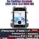 AUCARTUO AuCar Android 13 Car Radio 13.6 Inch Touch Screen Head Unit for Cadillac Escalade 2007-2014 Car Multimedia Stereo Video Player GPS Navigation Wireless Carplay & Android Auto 8+128GB
