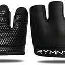 RYMNT Minimal Workout Gloves,Short Micro Weight Lifting Gloves Grip Pads with Full Palm Protection & Extra Grip for Men Women Weightlifting,Gym,Cross Training,Powerlifting,WODs, Smal