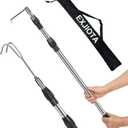 EXJIOTA Truck Cargo Grabber, 6FT Truck Cargo Retriever Telescoping Pole with Two Hooks, Truck Grabber Reach Tool for Pickup Truck Bed Grabber Heavy Duty Truck Accessories
