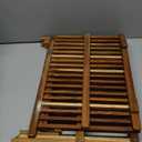 Utoplike 3 Tier Collapsible Teak Wood Dish Drying Rack, Foldable Large Capacity Dish Draine, Space-Saving Countertop Kitchen Organizer for Plates, Cups