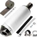 28mm Exhaust Muffler Silencer Compatible with 125cc 110cc 50cc 90cc Pit Dirt Bike CRF50 SSR Tao tao Coolster Apollo, 1.1" Universal Motorcycle Slip on Muffler for ATV Mini Bike Go Kart Parts