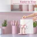 Pink Bow Paper Towel Holder Coutertop - Bow Accent Paper Towel Holder, Pink Kitchen Decor and Accessories, Coquette Room Decor Girly Gifts for Women, 3D Handmade Pattern, Weighted Base