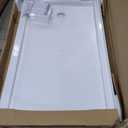 DreamLine SlimLine 34 in. D x 60 in. W x 2 3/4 in. H Left Drain Single Threshold Shower Base in White, DLT-1134601