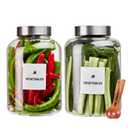 100 oz Fermentation Mason Jar, 100oz Glass Pickle Jar for Fermenting, Glass Canister for Food,Kitchen Glass Container for pickle, flour, Cookie, Candy, Loose Tea(100 oz)