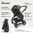 Mompush Ultimate 3 Full Size Stroller, Extendable Seat, Infant to Toddler