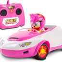 Sonic Team Racing RC: Amy Rose - NKOK (683), 1:28 Scale 2.4GHz Remote Controlled Car, 6.5' Compact Design, Officially Licensed Sega The Hedgehog, Battery Powered, Ages 6+