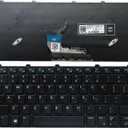 Laptop Replacement US Layout Keyboard for Dell Latitude 11 3180 3189 3190 Latitude 13 3300 3380 with Frame 0343NN 0WH9TP