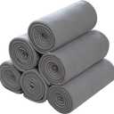 CAI TENG Fleece Throw Blankets Lightweight Warm for Soft Cozy Pet-Friendly Bulk Fleece Blanket Solid for Home, Bed, Sofa, Dorm, Office, Gifts, Outdoor (Grey, Pack of 6-50 x 60 inch)