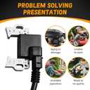 30500-Z5T-003 Lgnition Coil Module, with 4 Prong Connector for Honda GX340 GX390 GX390T2 GX390U2 EB6500 EB5000 Gasonline Engines Replaces 30500-Z5T-003,30500-Z5R-003 (1PCS)