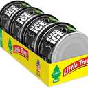 LITTLE TREES Car Air Freshener | Fiber Can Provides Long Lasting Scent for Auto or Home | Recycled Fiber | Black Ice, 4 Air Fresheners (4 Count (Pack of 1))