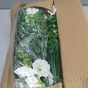 Yastouay Artificial Flowers for Outdoors, 26 Bundles Fake Outdoor Flowers, UV Resistant Artificial Plants & Flowers for Decoration, White Realistic Morning Glory for Outdoor Porch Garden Decoration