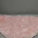 SERISSA Ultra Soft Round Faux Sheepskin Fur Rug Pink Circle Fluffy Rug for Kids Room Round Shaggy Rugs for Nursery Room Plush Circular Carpet for Bedroom Living Room Decor, 3ft Diameter(Pink)