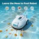 Robotic Pool Cleaner, Cordless Automatic Pool Vacuum for Above Ground & Inground Pools, 100 Mins Runtime, Powerful Suction, Self-Parking, Ideal for Pools up to 860 Sq.ft