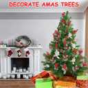 8 Pcs Large Artificial Christmas Picks, Christmas Tree Picks, Assorted Red Berry Picks Stem Faux Pine Picks Spray with Pinecones Holly Leaves for Xmas Winter Holiday Season Home Decor