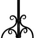 Round Side Table, Small Metal Drink Table for Small Spaces, Modern Martini Table for Living Room, Bedroom, Corners, and Office (Black)