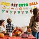 Pre-assembled Glitter Kick off into Fall Banner, Kick off into Fall Bulletin Board Decorations, Fall Football Decorations, Thanksgiving Football Decorations