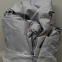 Gray Canopy Replacement Cover Compatible with E-Z UP 10' x 10' Commercial Canopy,ES100S,CSF 10WH STL,ES1002F, Encore II, Bonus 4PCS Weight Bags