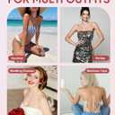 Backless Strapless Bra for Push Up, 2 Pairs Thick Padded Adhesive Invisible Sticky for Women and Wedding Dress (Beige)